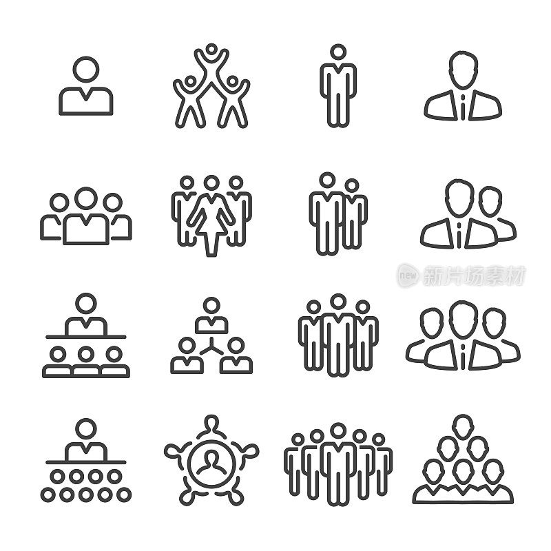 Business Team Icons - Line Series